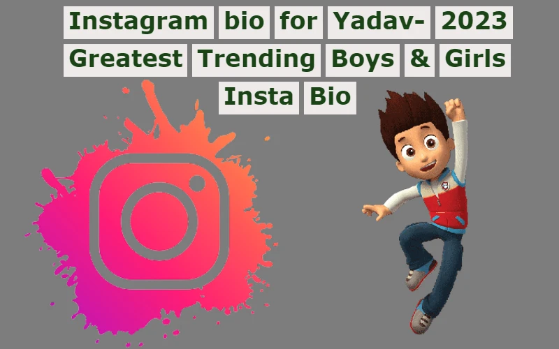 Instagram bio for Yadav