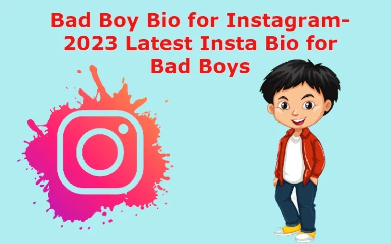 Bad Boy Bio for Instagram